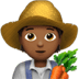 🧑🏾‍🌾 farmer: medium-dark skin tone display on Apple